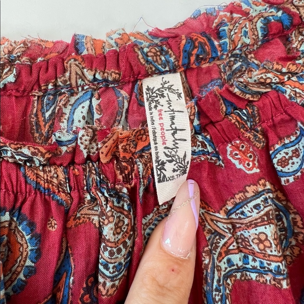 FreePeople sundown paisley long sleeve bodysuit - Picture 3 of 11